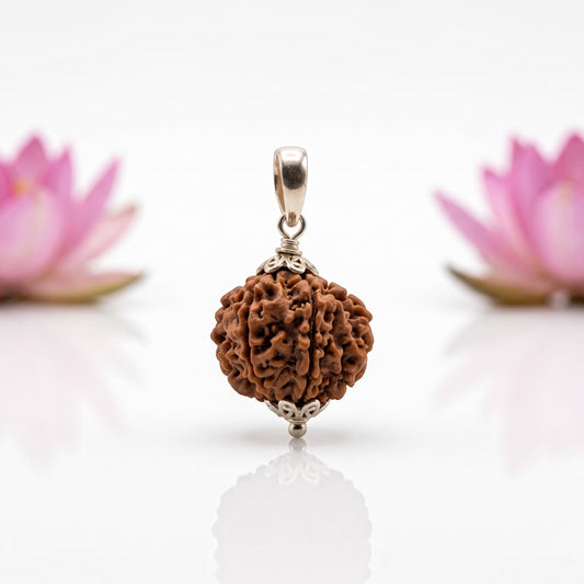 Natural 6 Mukhi Rudraksha Pendant