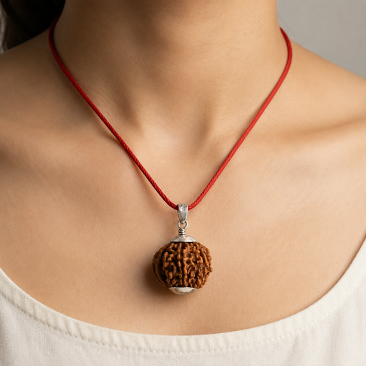 Natural Ganesh Rudraksha Pendant – Silver (92.5)