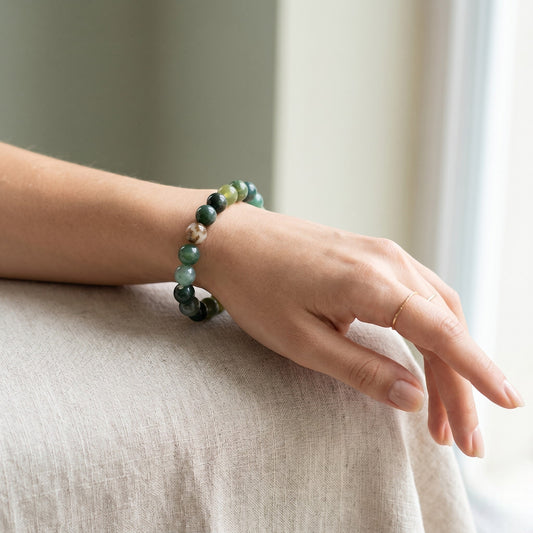 Blood Stone Bracelet 8 MM Beads