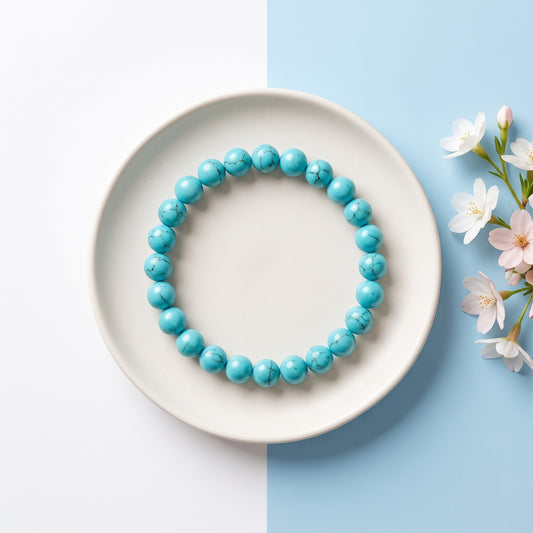 Turquoise Bracelet 8 , 10 mm Beads