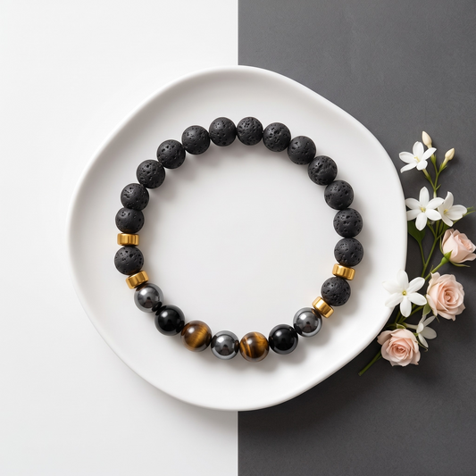 Triple Protection with Lava Bracelet