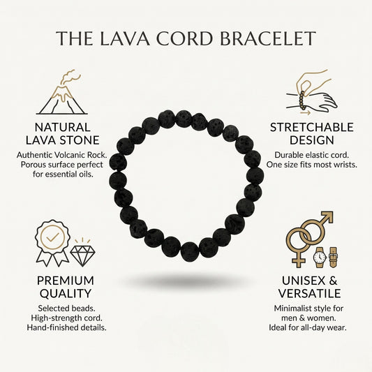 Lava Bracelet 8 MM Beads