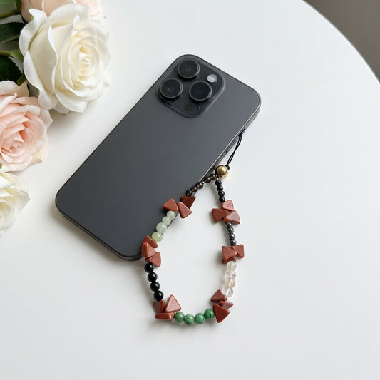Premium Crystal Phone Hanging – Multicolor Stones