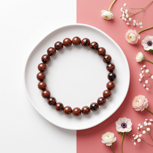 Mahogany Obsidian Bracelet 8 MM Beads