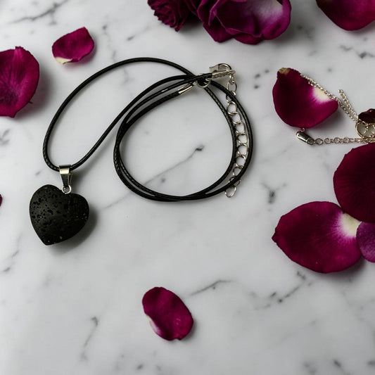 Blue Gold Stone Heart Pendant
