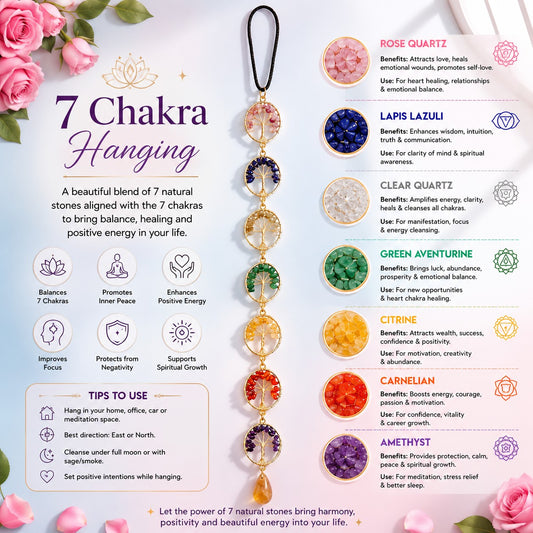 Oval Shape 7 Chakra Hanging