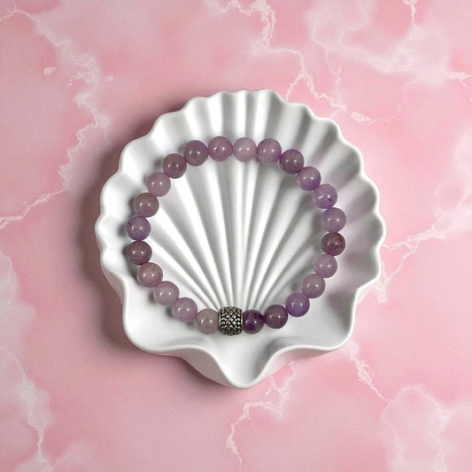 Natural Kunzite Crystal Healing Bracelet ( 8 mm Beads )