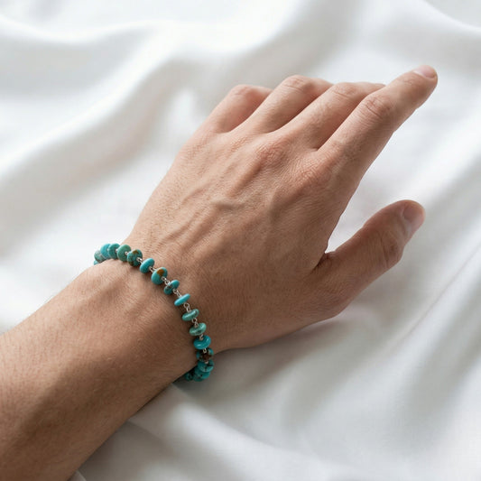 Iranian turquoise Bracelet ( 26 - 52 Carat )