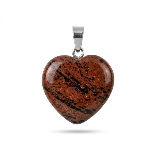 Mahogany Obsidian Heart Pendant
