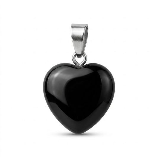 Black Obsidian Heart Pendant