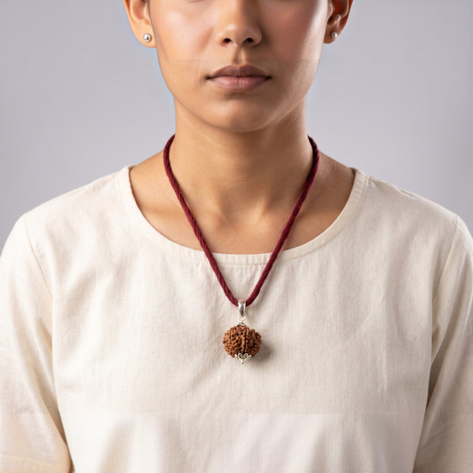 Natural 6 Mukhi Rudraksha Pendant