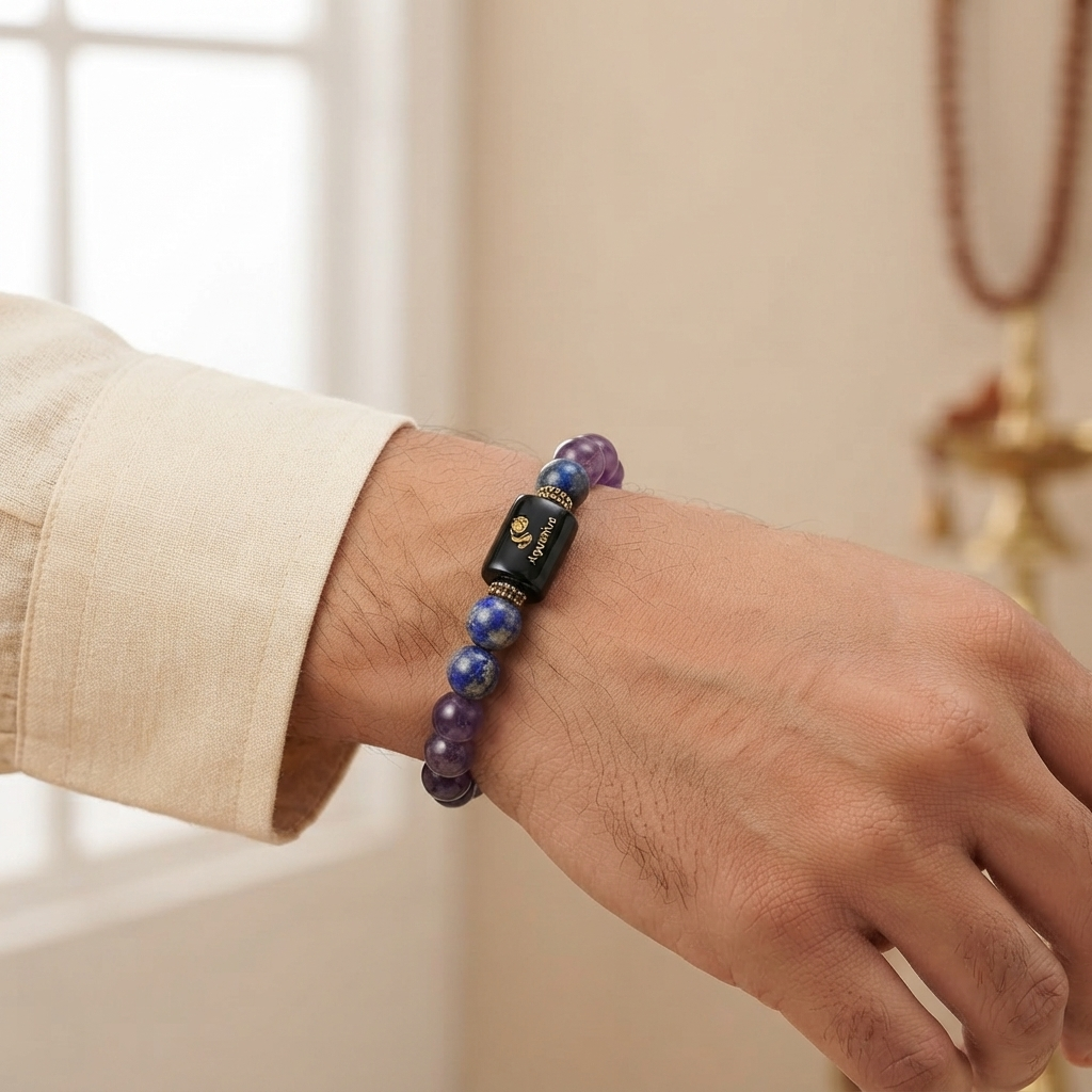 Aquaius Lapis Lazuli & Amethyst (Bracelet) - Gemoline - image 3