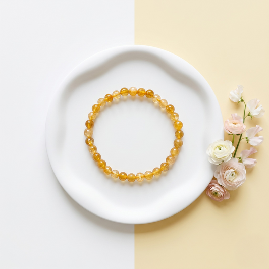 Citrine Bracelet for Motivation & Strength (5-6) mm beads