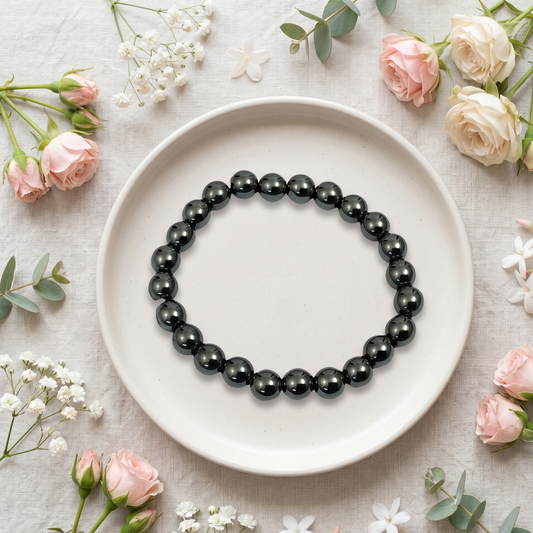 Hematite Bracelet 8 MM Beads