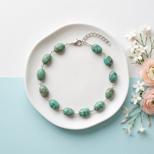 Iranian turquoise Bracelet ( 42 - 66 Carat )