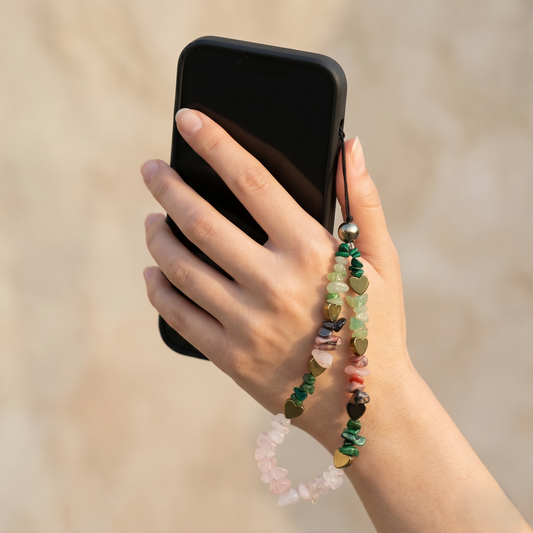 Natural Multi Stone Phone Hanging