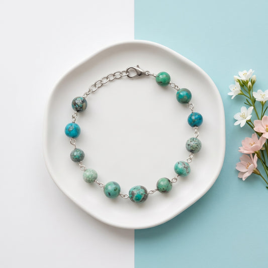 Iranian turquoise Bracelet ( 26 - 52 Carat )