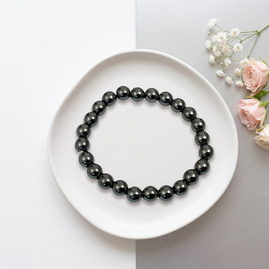Hematite Bracelet 8 MM Beads