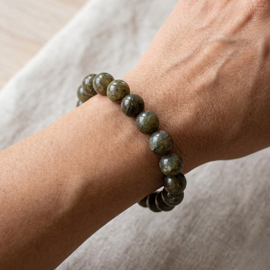 Labradorite Bracelet 10 MM Beads