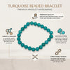 Turquoise Bracelet 8 , 10 mm Beads