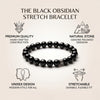 Black Obsidian Bracelet 8 , 10 mm Beads