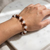 5 Mukhi Rudraksha & Sphatik Bracelet 8 MM Beads