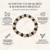 5 Mukhi Rudraksha & Sphatik Bracelet 8 MM Beads