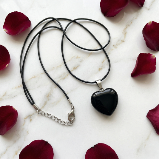 Black Obsidian Heart Pendant