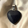 Blue Gold Stone Heart Pendant