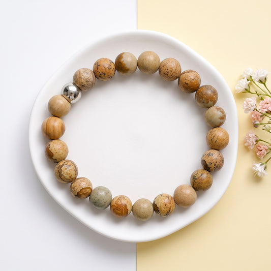 picture jasper Bracelet 8 mm Beads