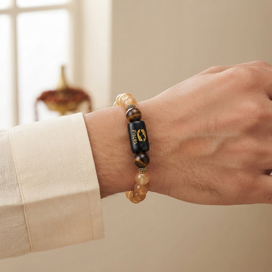 Pisces Tiger Eye & Citrine (Bracelet) - Gemoline - image 2
