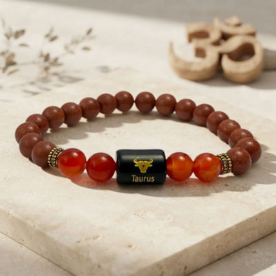 Taurus Carnelian & Sunstone (Bracelet) - Gemoline