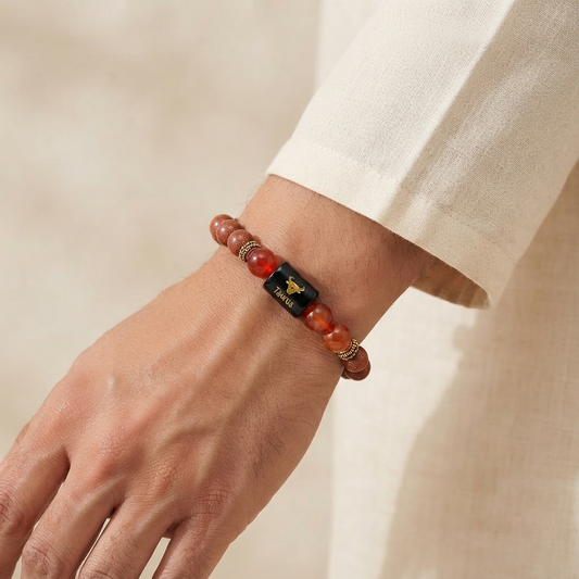 Taurus Carnelian & Sunstone (Bracelet) - Gemoline - image 2