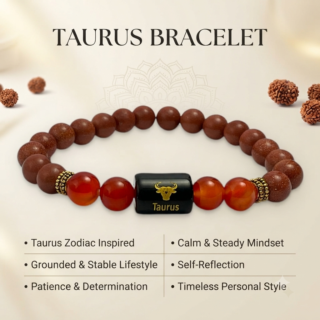 Taurus Carnelian & Sunstone (Bracelet) - Gemoline - image 5